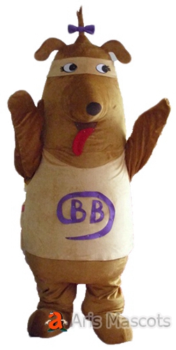 Professional  Mascot Costume Full Body Plush Dog Adult Outfit, Puppet Mascot Made