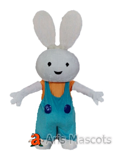 Lovely Easter Bunny Rabbit Mascot Costume, Plush Rabbit Bunny Suit for Easter Events