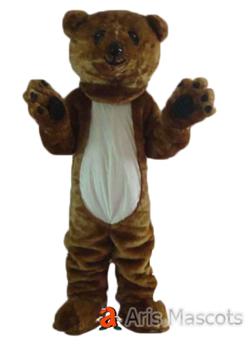 Faux Fur Plush Bear Adult Costumes Full Body Mascot Outfit for Stages