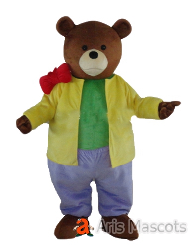 Cheap Custom Mascot Costumes Plush Bear Costume, Full Body Mascot Bear Outfit