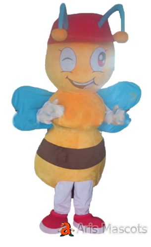 Lovely Honey Bee Plush Puppet Suit Adult Full Mascot for Sale