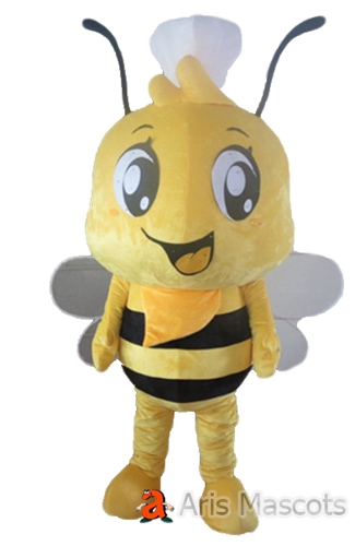 Full Body Costumes Mascots Honey Bee Adult Fancy Dress Fur Plush Mascot