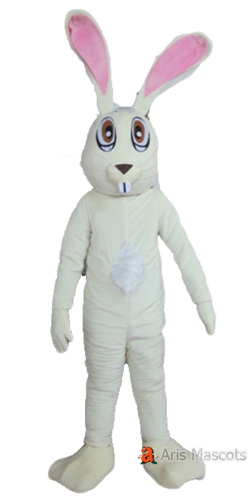 Adult White Rabbit Mascot Costume For Easter Events-Disguise Rabbit Suit