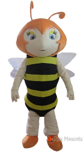 Lovely Honey Bee Costume Full Mascot Outfit , Cosplay Bee Halloween Dress