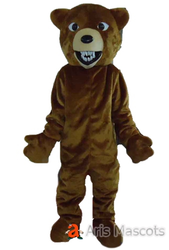 Lovely Fur Bear Mascot Suit for Events, Animal Mascots Production Bear Outfit