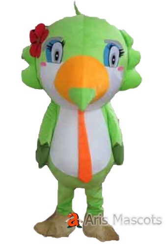 Big Green Parrot Mascot Costume for Events-Custom Birds Mascots Parrot Adult Suit