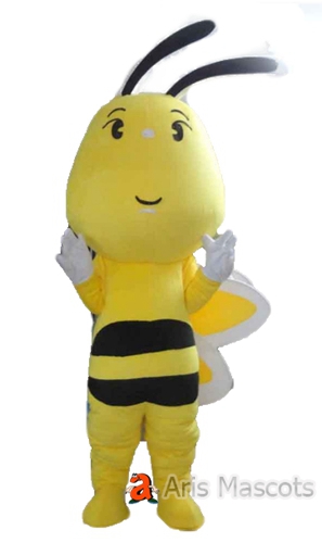 Insect Mascot Honey Bee Adult Costume, Foam Mascot Plush Bee Suit