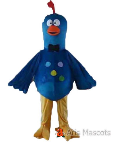 Blue Ostrich Mascot Costume for Adults-Mens Mascot Costumes Bird Mascots