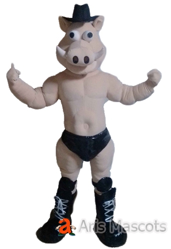 Muscle Bull Mascot Costume for Sports Team-Plush Bull Suit