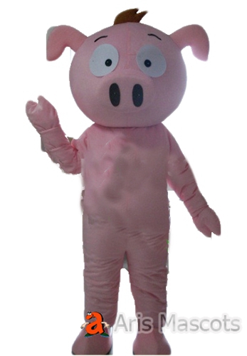 Pink Pig Full Body Mascot Adult Suit-Cosplay Pig Fancy Dress Cheap Mascots