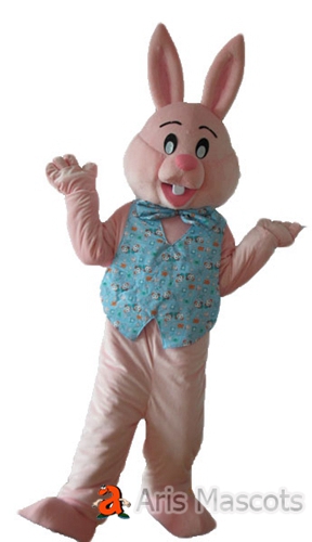 Pink  Bunny Rabbit Suit Adult Full Mascot for Easter Holiday Events-Easter Bunny Outfit