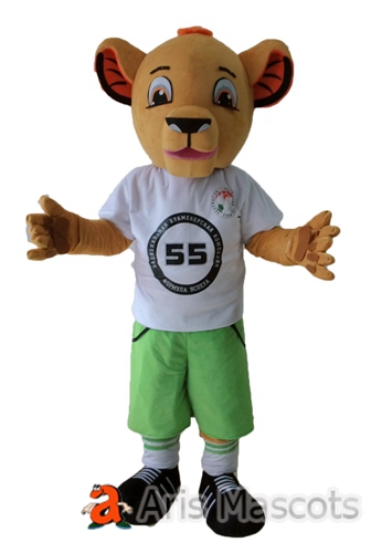 Mascot Lion Adult Costume with Jersey Suit for Sports Team-quality mascots costumes