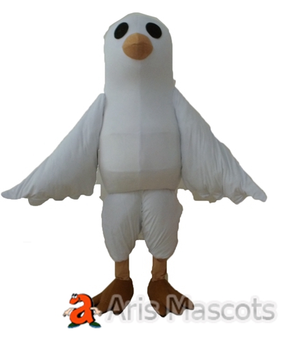 Mascot White Pigeon Adult Costume for Events-Brand Mascot Design