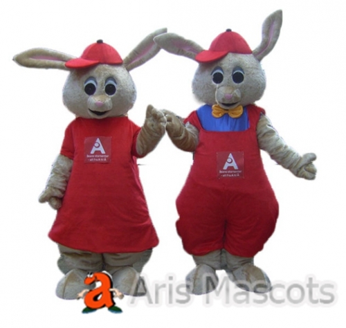 Rabbit Costume Adult Bunny Mascot Suit Easter Holiday Full Body Mascots