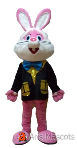 Easter Bunny Suit for Adults-Pink Rabbit Costume Mascot for Events