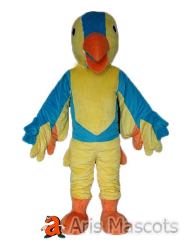 Blue and Yellow Parrot Adult Costume-Mascot Parrot Plush Suit