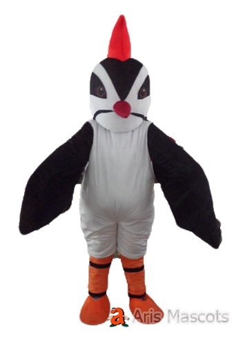 Black and White Parrot Full Body Mascot Costumes for Adults-Cosplay Bird Mascots