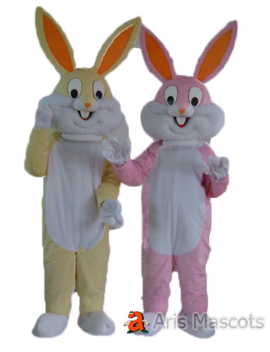 Adult Easter Bunny Suit for Events-Bunny Rabbit Mascot Costume for Easter Holiday