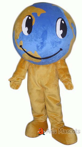 Giant Planet Earth Mascot Costume with Big Eyes, The Earth Cosplay Dress