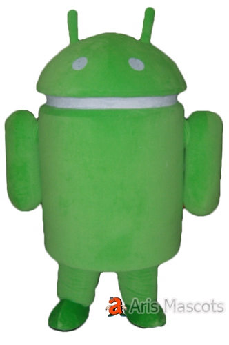 Android robot mascot green - Full Body Android Robot Adult Suit for Brands Marketing