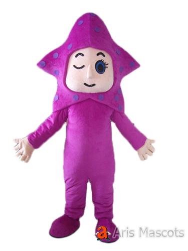 Mascot pink star, giant starfish Adult Full Body Costume