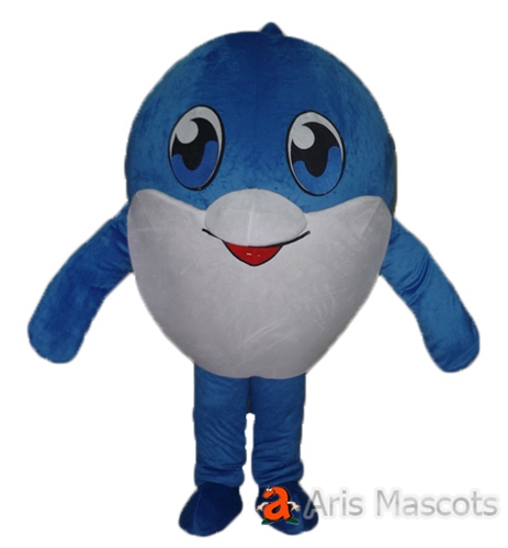 Large Fish Mascot Costume, Blue and White, Giant Fish Adult Outfit