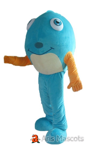Cute Fish Mascot Costume Full Body Adult Suit for Events, Sea Animal Fish Outfit