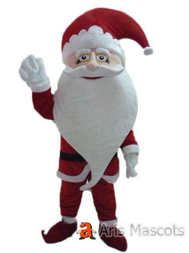 Happy Santa Claus Mascot Adult Costume for Xmas Events, Santa Claus Dress