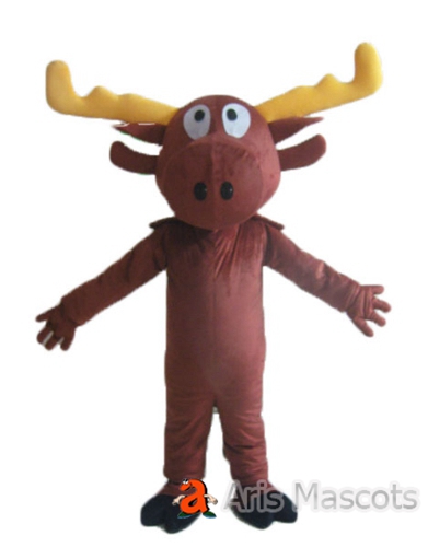 Lovely  Moose Mascot Costume for Christmas Event-Disguise Moose Suit Adult Dress up