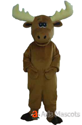 Full Mascot Costume Adult Moose Fancy Dress for Christmas Events