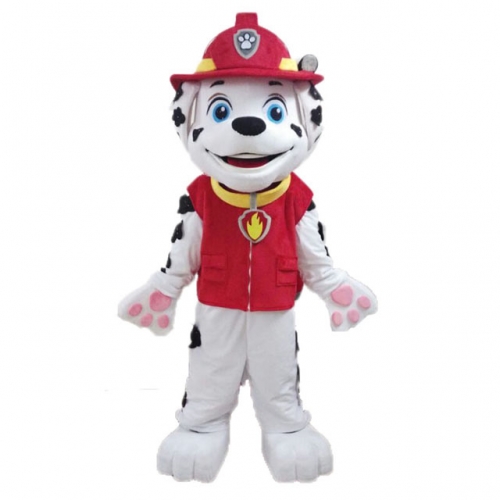 Fireman Dog Mascot Costume Adult Full Body Paw Patrol Marshall Suit For Entertainment
