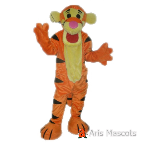 Lovely Happy Tiger Suit Adult Full Mascot Plush Fancy Dress Birthday Outfit Stage Wear Costumes