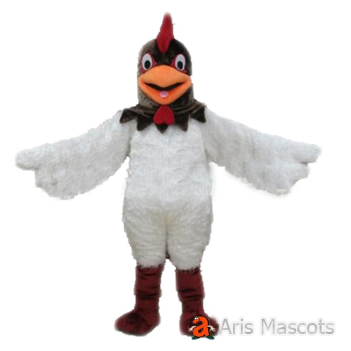 Lovely Chicken Adult Fancy Dress Full Body Mascot Suit Carnival Costumes Plush Fur Suit for Stage