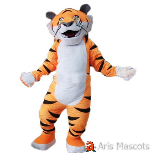 Funny Tiger Mascot Costume Plush Fursuit Tiger Adult Size Outfit, Deguisement Mascotte