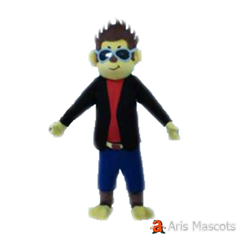 Custom Made Mascot Costume Man with Sun Glasses Adult Size Full Body Fancy Dress-Deguisement Mascotte