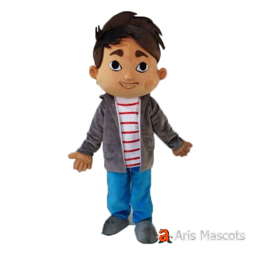 High Quality Mascot Boy Suit People Costume Adult Size Full Body Fancy Dress for Brands Marketing