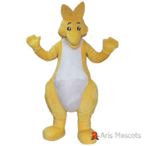 Funny Plush Fur Suit Kangaroo Mascot Costume Full Body Adult Size Fancy Dress, Mascot Character Kangaroo Suit