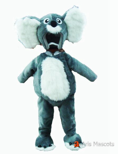 Quality Mascot Costumes Full Plush Fursuit Lovely Koala Fancy Dress , Animal Character Mascots for Brands