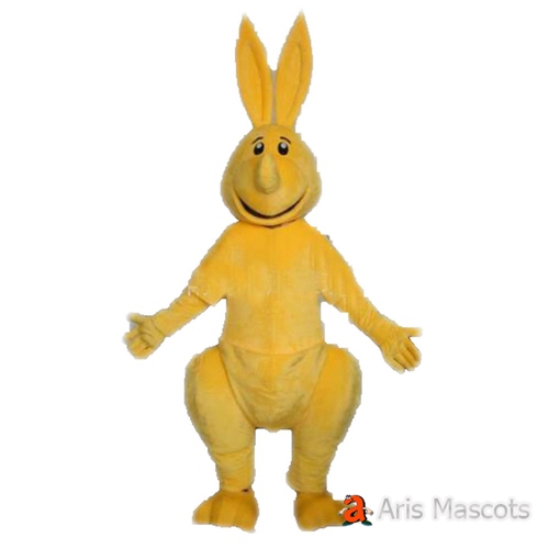 Funny Plush Fur Suit Kangaroo Mascot Costume Full Body Adult Size Fancy Dress, Mascot Character Kangaroo Suit