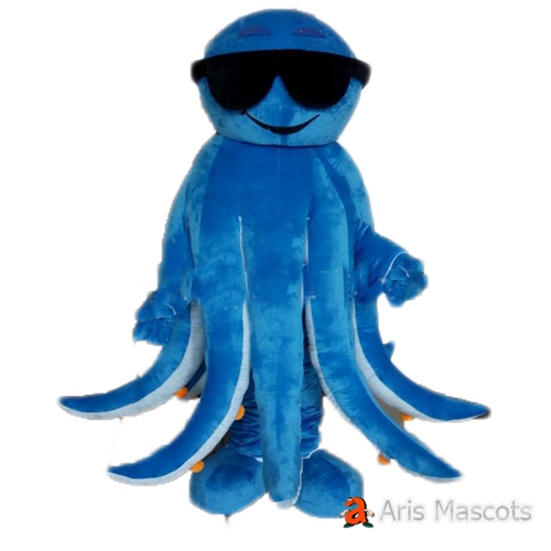 Giant Blue Octopus Mascot Costume Adult Full Body Fancy Dress Custom Made  Ocean Animal Mascots for Brands-Deguisement Mascotte