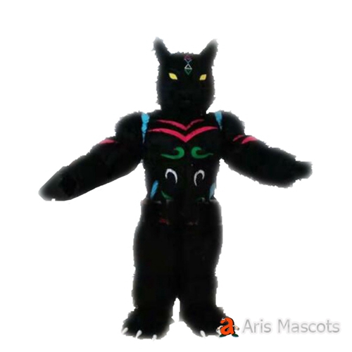 Cool Mascots Black Monster Fancy Dress Adult Size Full Body Outfit -Halloween Suit