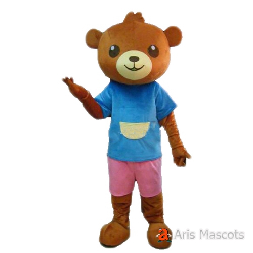 Lovely Bear Mascot Costume Full Body Adult Size Fancy Dress Custom Made Mascots Animal Character  Suit