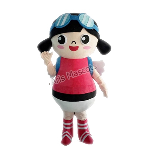 Girl Costume Full Mascot Suit Adult Size Dress Up Character Fancy Outfit