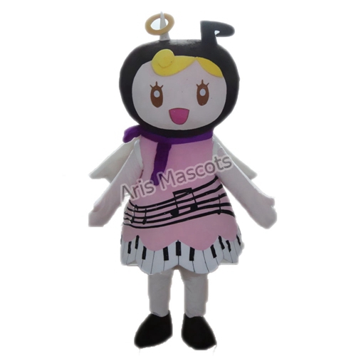 Music Girl Costume Full Plush Mascot Suit-Deguise Girl Fancy Dress