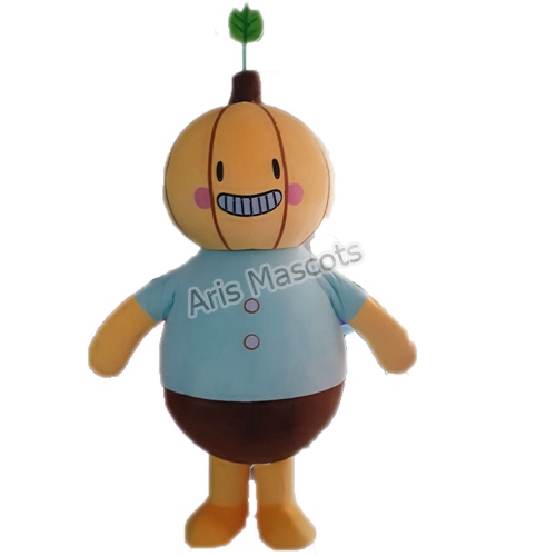 Pumpkin Head Mascot with Stuffed Round Body Adult Full Fancy Dress