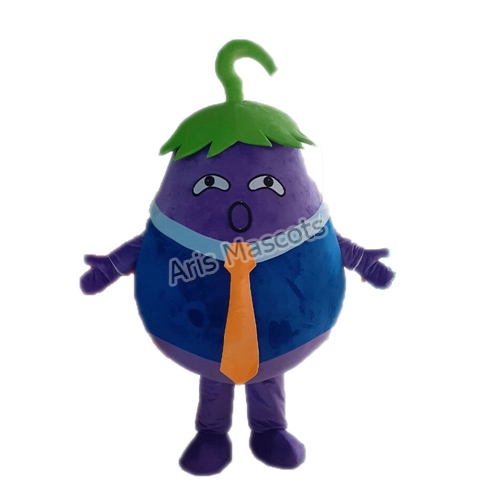 Real Life Purple Eggplant Costume Adult Full Mascot Suit,Vegetable Cosplay Dress