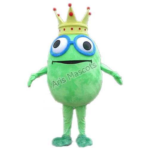 Adult Bean Mascot Costume with Crown for Marketing-Disguise Bean Fancy Dress