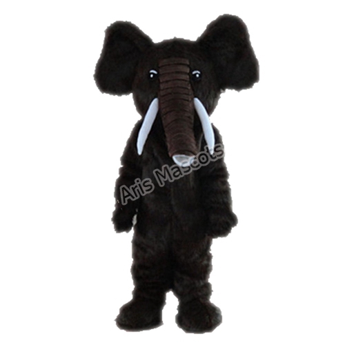 Long Plush Hair Mammoth Mascot Costume for Events-Adults Mammoth Cosplay Suit