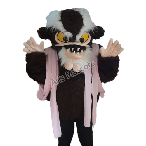 Halloween Adult Costume Black and White Monster Mascot Suit