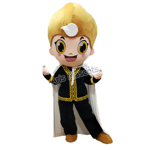 Boy Mascot Costume with Kungfu Suit and Cape -Custom Made Human Mascots